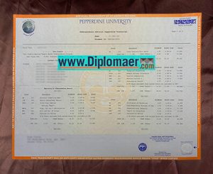 Pepperdine University Fake Transcript