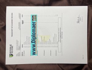Republic Polytechnic Fake Transcript