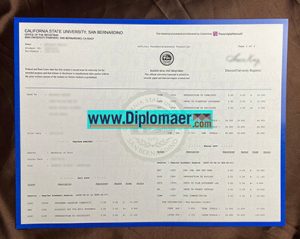 Cal State San Bernardino fake transcript