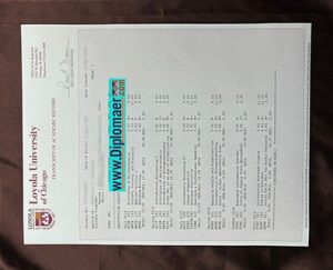 Loyola University Chicago Fake Transcript